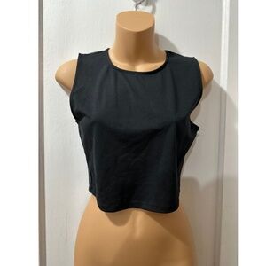 Yogalicious Black Tank Crop Top in M